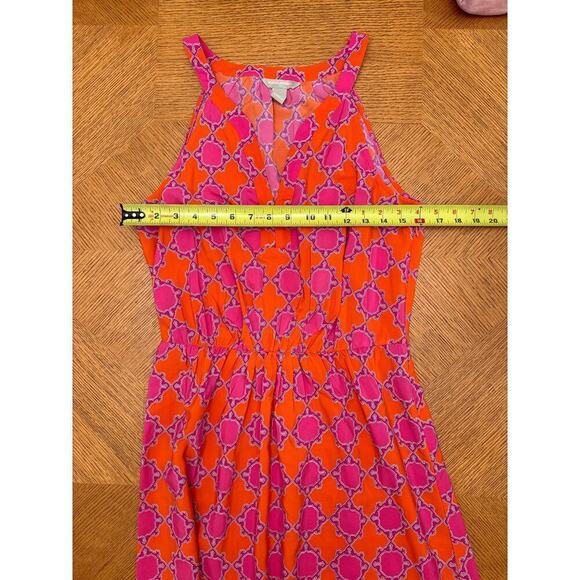 Banana Republic Orange and Pink Maxi Dress Size 10 - Picture 5 of 7